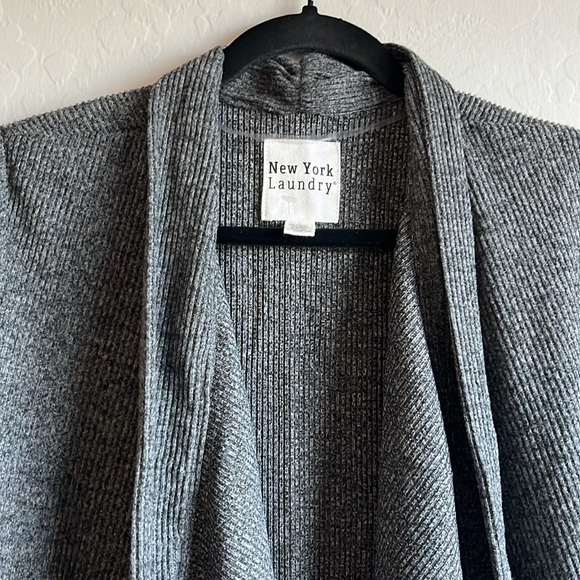 New York Laundry Cozy Chic Open/Drape Front Ribbed Cardigan Size S - Picture 4 of 10